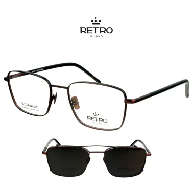 RETRO Milano R14K08 C2 Okulary korekcyjne z nakładką