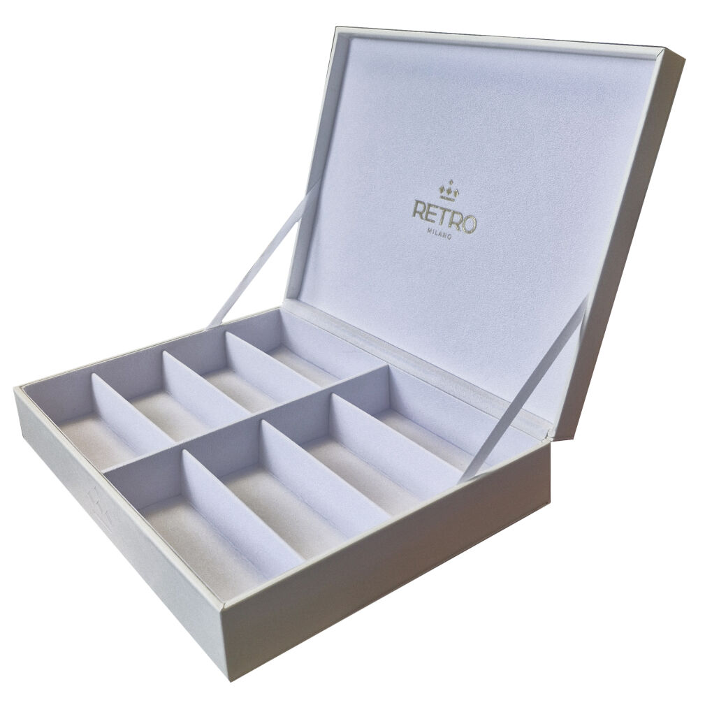 Kuweta zamykana Kaseta na okulary 8 szt - Retro Milano