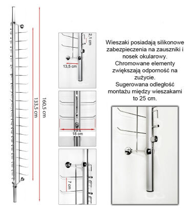 Wieszak na okulary 18-stka