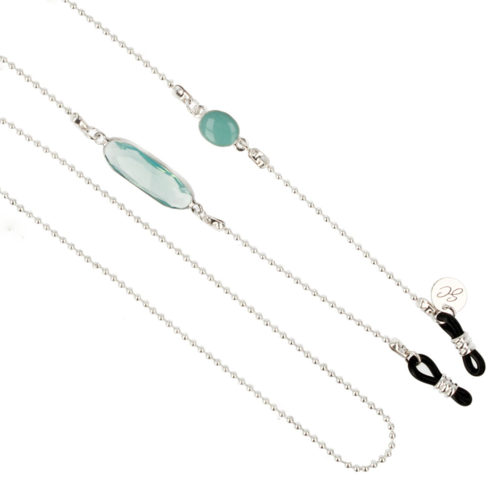 Łańcuszek do okularów Sunny Cords 42 Crystal C Blue