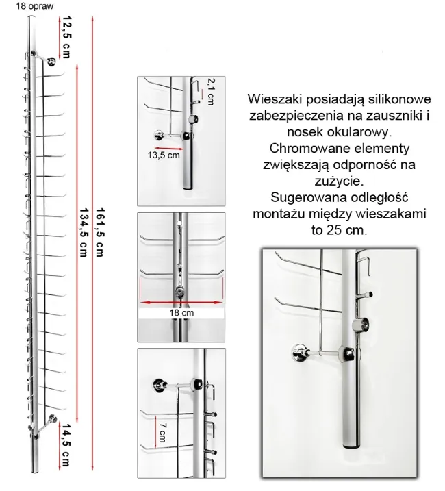 Wieszak na okulary 15-stka