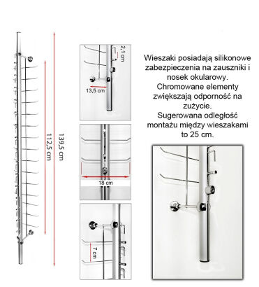 Wieszak na okulary 15-stka