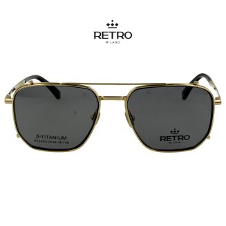 RETRO Milano R14K52 C2 Okulary korkcyjne z nakładką przeciwsłoneczną - 4