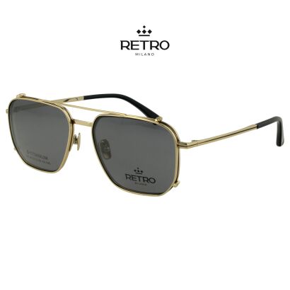 RETRO Milano R14K52 C2 Okulary korkcyjne z nakładką przeciwsłoneczną