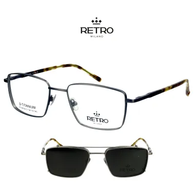 RETRO Milano R14K09 C1 Okulary korekcyjne z nakładką