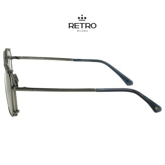 RETRO Milano R14K52 C1 Okulary korkcyjne z nakładką przeciwsłoneczną - 8