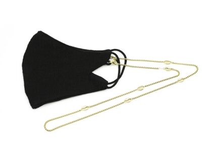 Łańcuszek do okularów Sunny Cords Maseczka ochronna lniana do łańcuszka Chloe - Gold 
