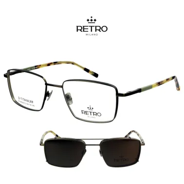 RETRO Milano R14K09 C3 Okulary korekcyjne z nakładką