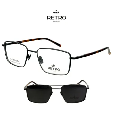 RETRO Milano R14K09 C2 Okulary korekcyjne z nakładką