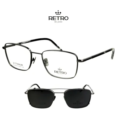 RETRO Milano R14K08 C3 Okulary korekcyjne z nakładką