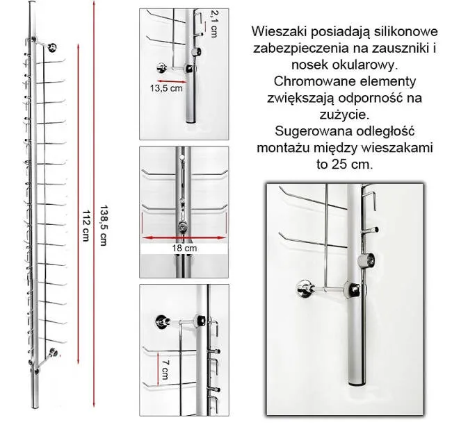 Wieszak na okulary 12-stka