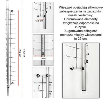 Wieszak na okulary 12-stka