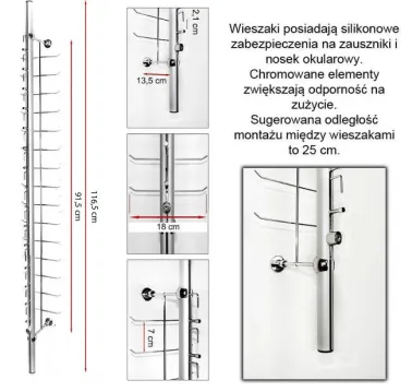 Wieszak na okulary 12-stka