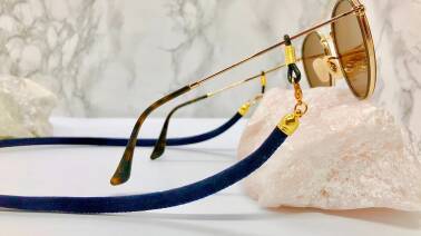 Łańcuszek do okularów i maseczki Moorea Niebieski