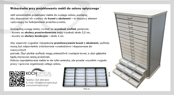 Wskazówka przy projektowaniu mebli do salonu optycznego